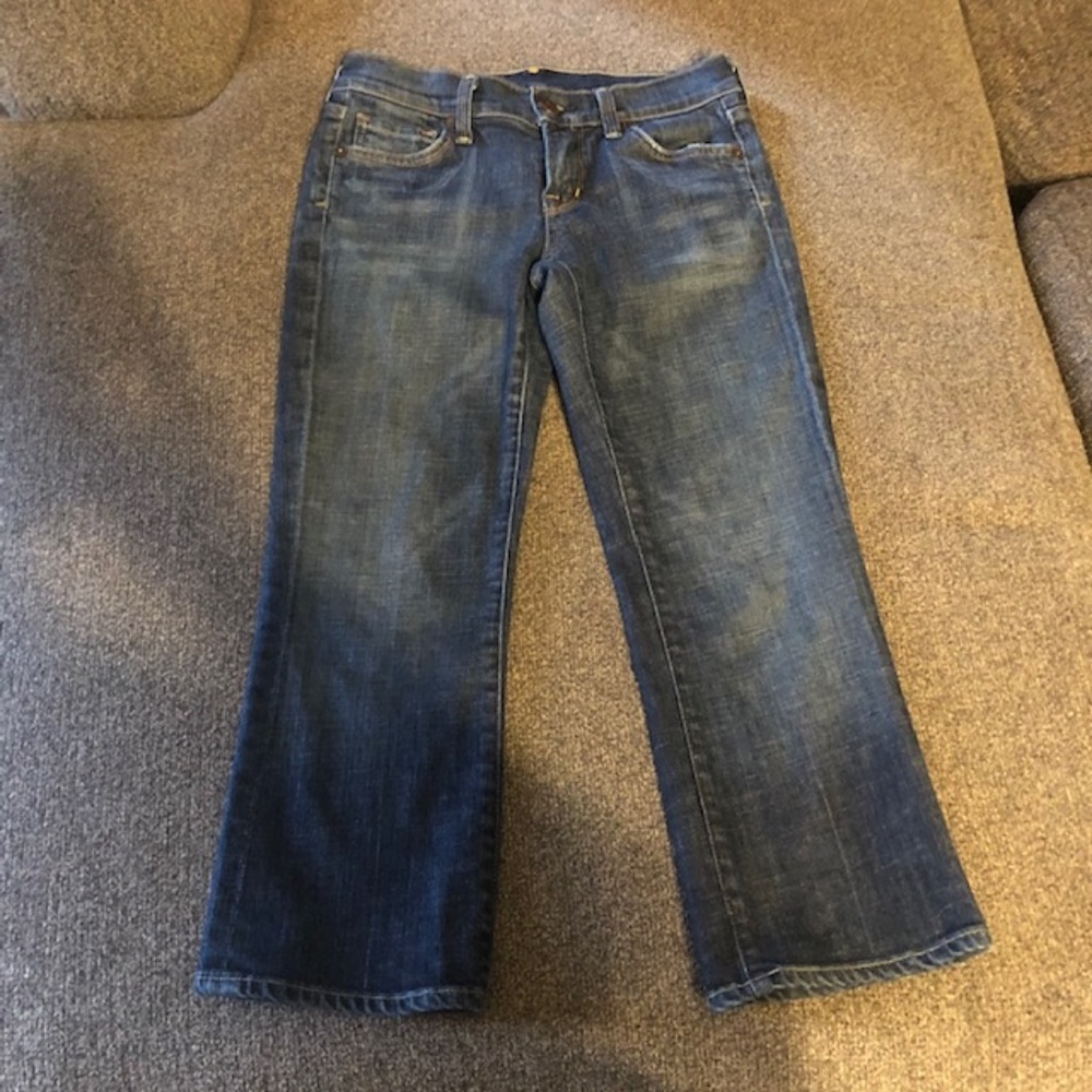Citzen's Low Waist Denim Cropped Stretched Capri's